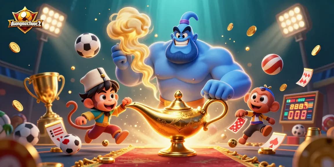 Engage with duongmatchuoc2 through a vibrant 3D cartoon scene featuring exciting casino elements.