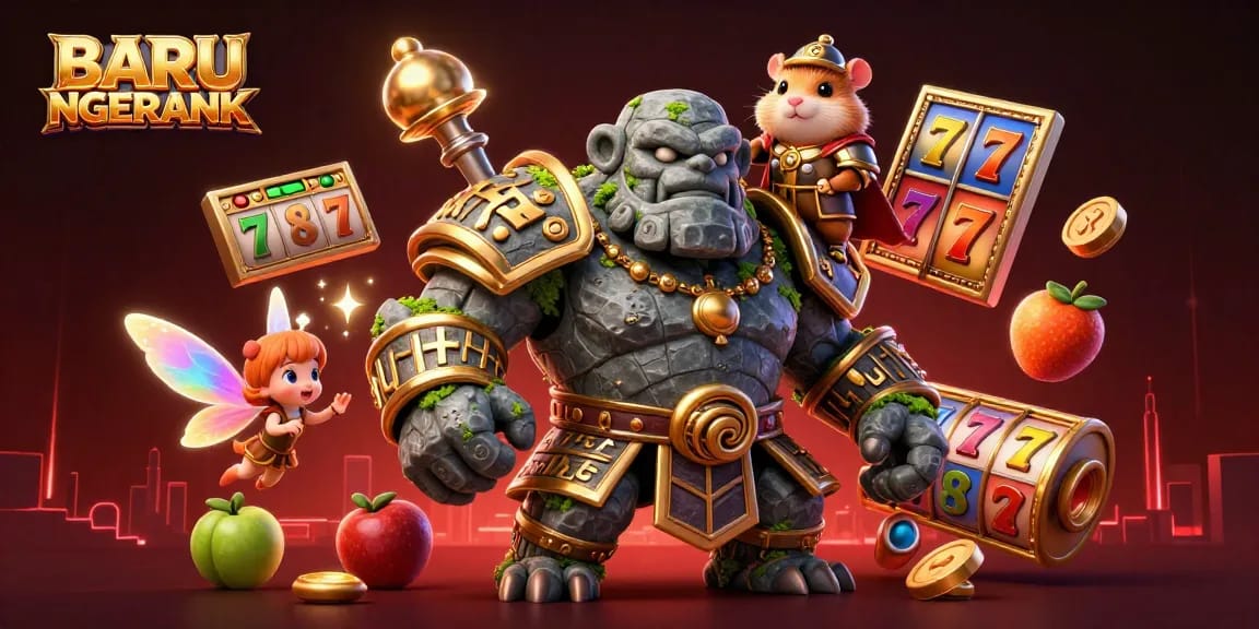 Experience BARU NGERANK with thrilling slot action featuring vibrant 3D characters and dynamic game elements.