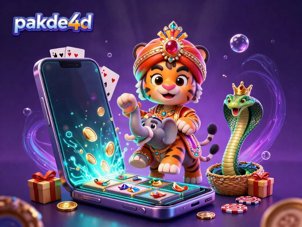 Experience exciting gaming with pakde4d, featuring a colorful ambiance and vibrant casino elements.