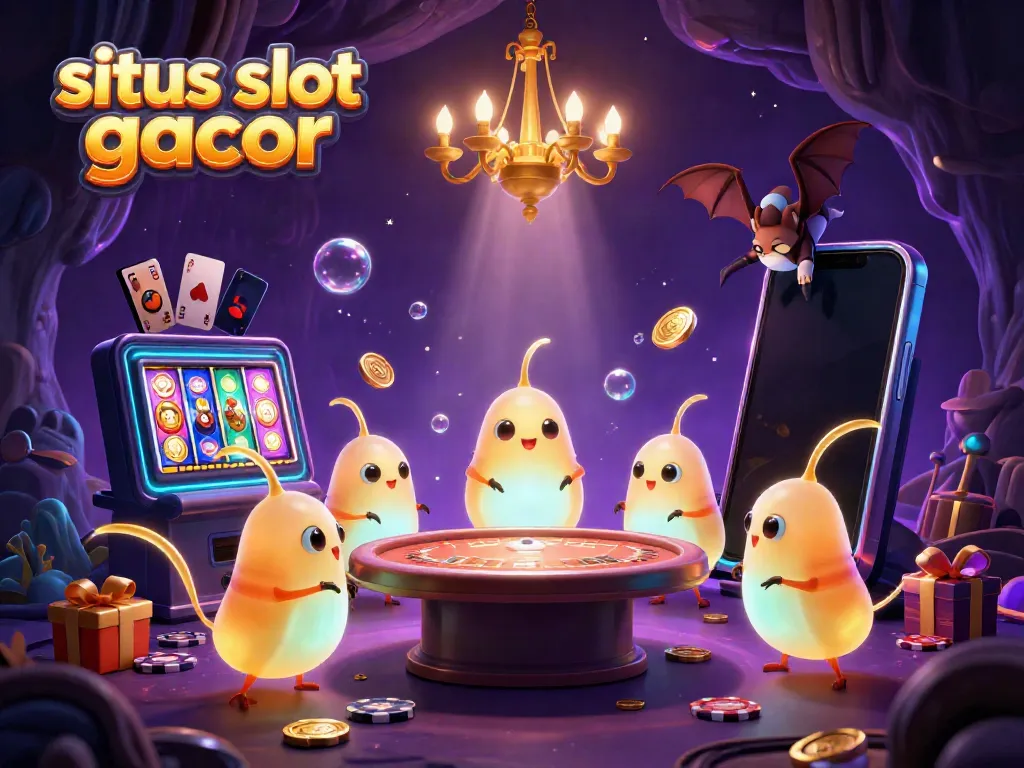 Permainan situs slot gacor dengan karakter pertandingan kasino yang penuh warna dan menarik.