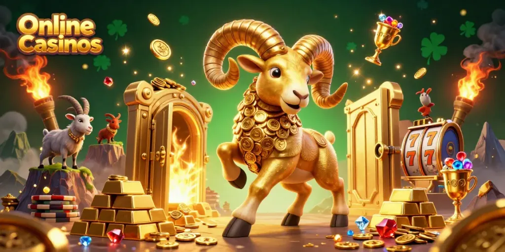Engage in thrilling Online Casinos with dynamic action and golden treasures illuminated.