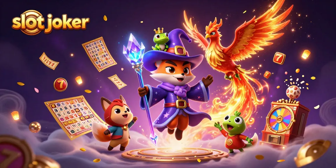 Experience fun and chances with slot joker, featuring mystical characters and vibrant casino elements.