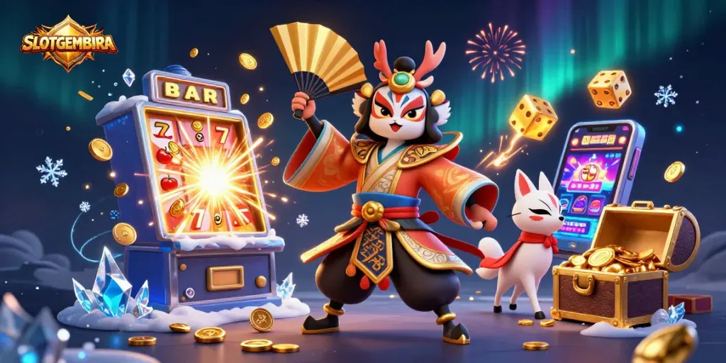 Engage in immense excitement with SLOTGEMBIRA as kabuki warriors unleash jackpots and adventure.