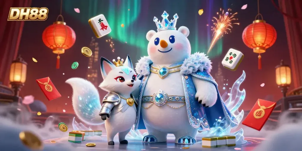 Experience thrilling gameplay at DH88 with a vibrant 3D scene of luck and fortune.