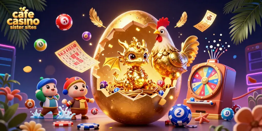 Experience excitement at cafe casino sister sites with golden dragon and dynamic casino elements.