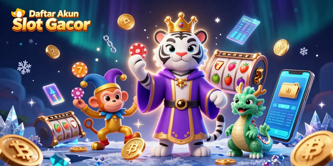 Join Daftar Akun Slot Gacor for an exhilarating gaming experience with vibrant 3D characters and casino elements.