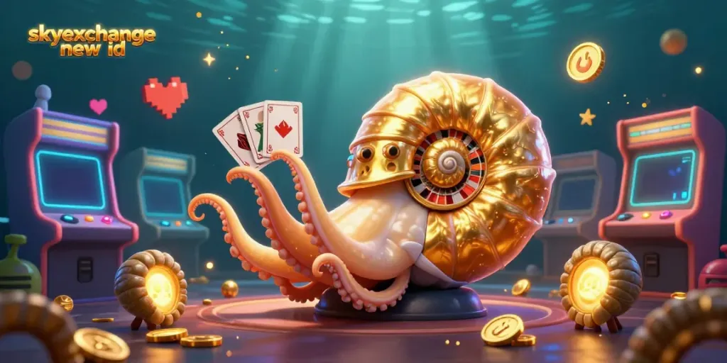 Experience the excitement of betting with a skyexchange new id featuring a giant nautilus roulette wheel and glowing ammonites.