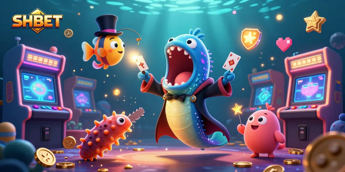 Experience thrilling card tricks with SHBET's vibrant underwater casino scene.