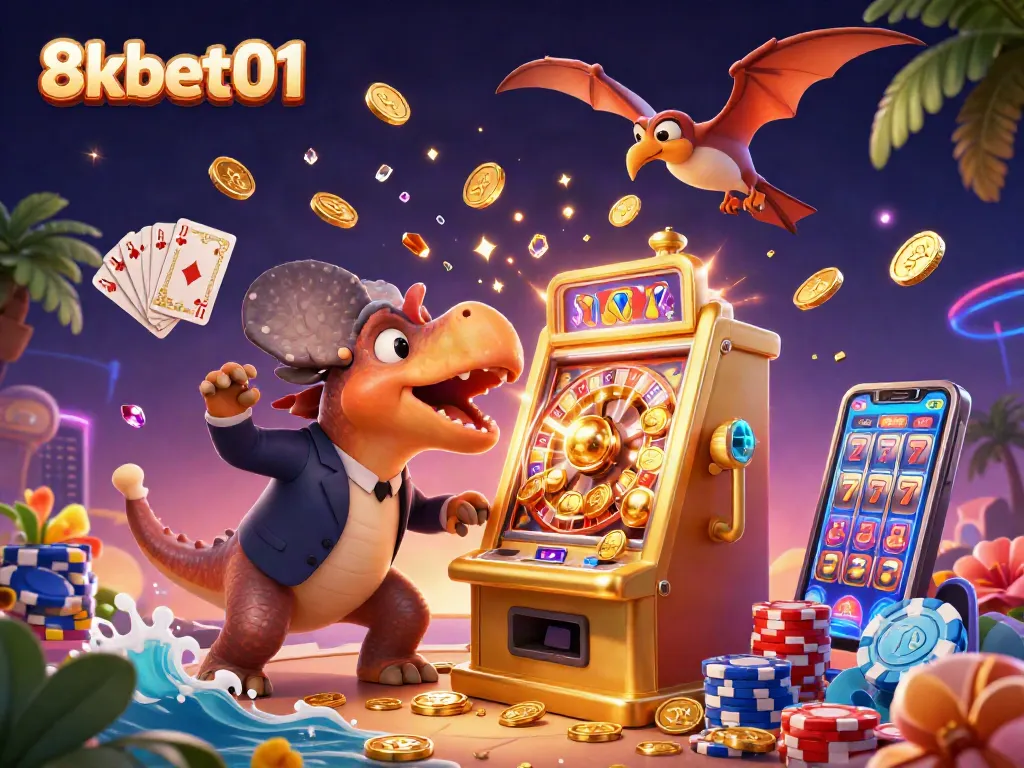 Cascade golden coins as 8xbet01 cartoon characters create excitement at the casino