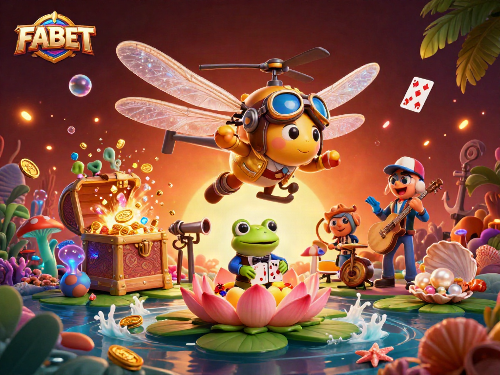 Experience thrilling gameplay at FABET with vibrant characters and dynamic casino elements.