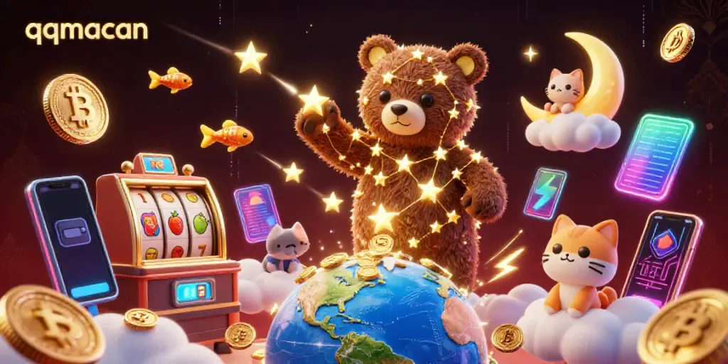 Engage with qqmacan in a dazzling 3D casino world filled with vibrant characters and dynamic gaming elements.