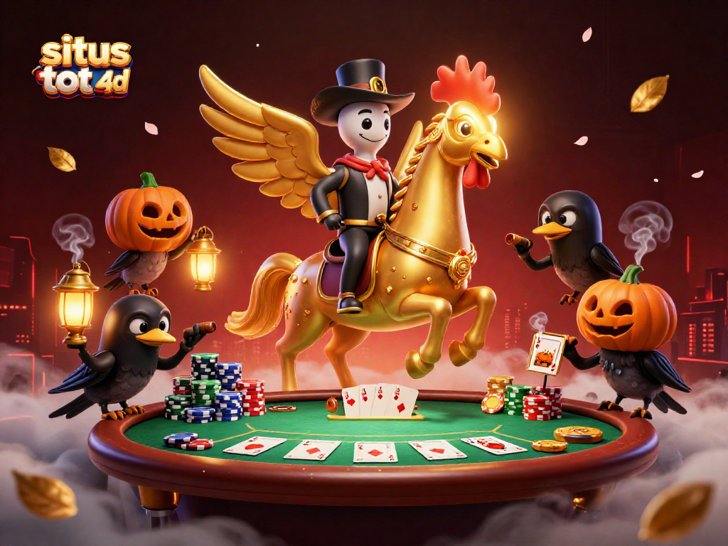Experience thrilling situs toto 4d action with vibrant characters in an animated casino setting.