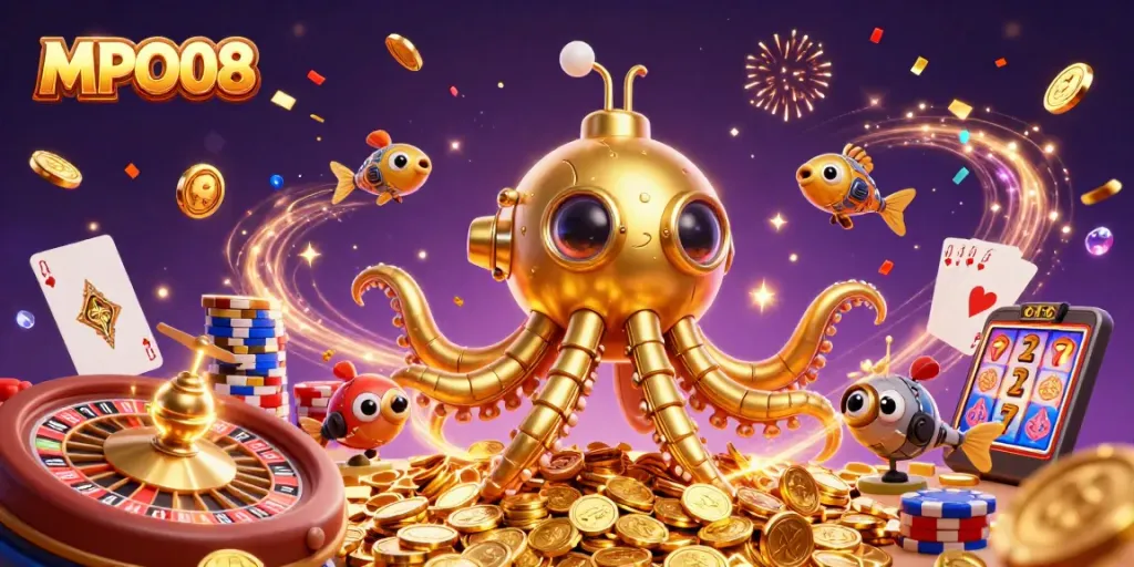 Spin the reels and win with MPO08 in this vibrant casino universe filled with winning elements.