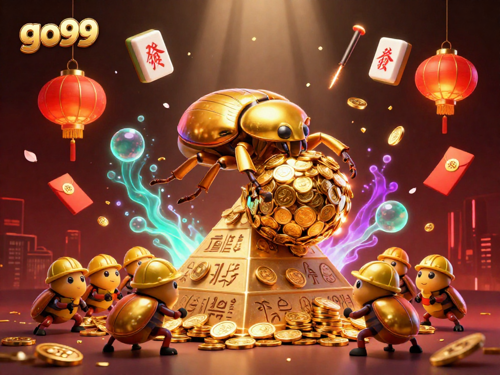 Experience excitement with go99 as golden dung beetles roll compressed coin jackpots.