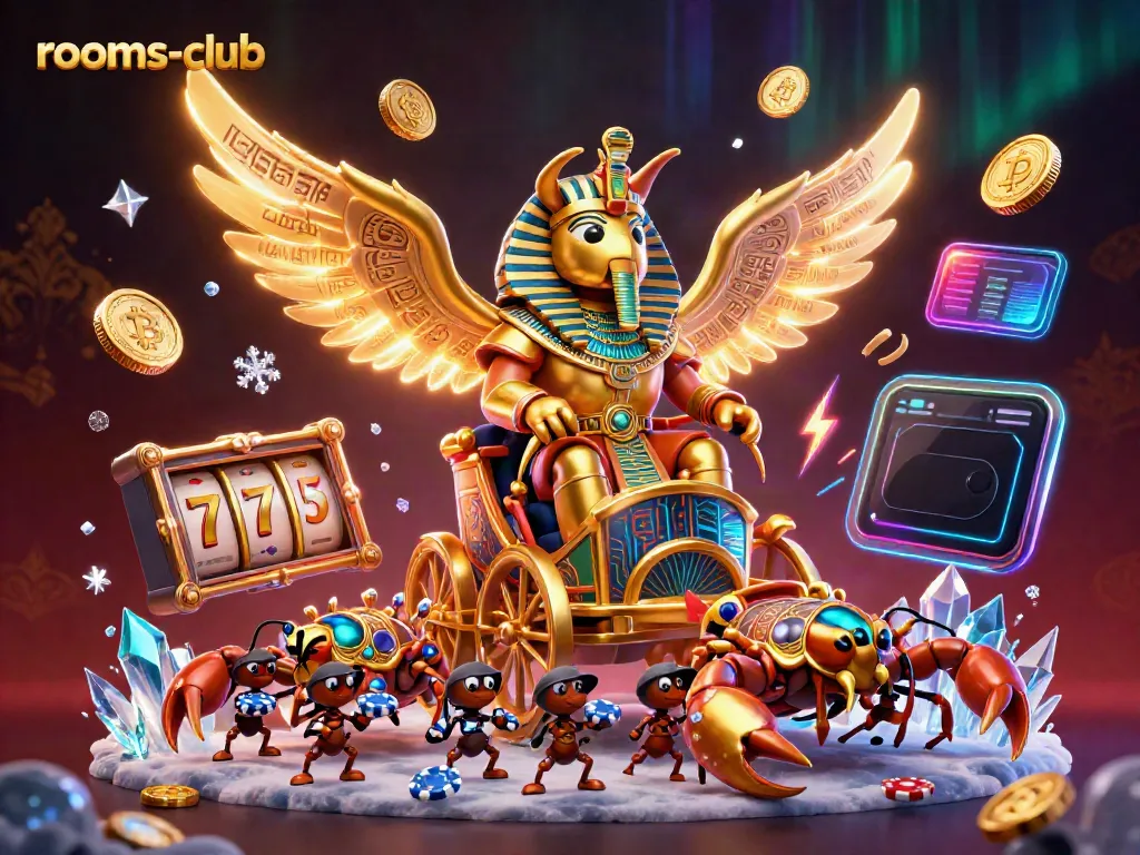 Menyusun kombinasi slot di rooms-club dengan scarab emas dan becak makhluk ikonik, menciptakan momen perjudian yang luar biasa.