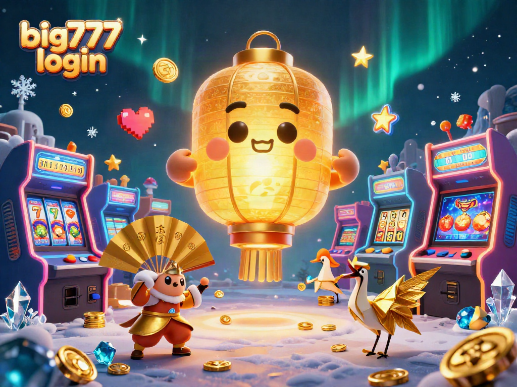 Login big777 untuk bermain di kasino online yang berkilau dengan simbol keberuntungan.
