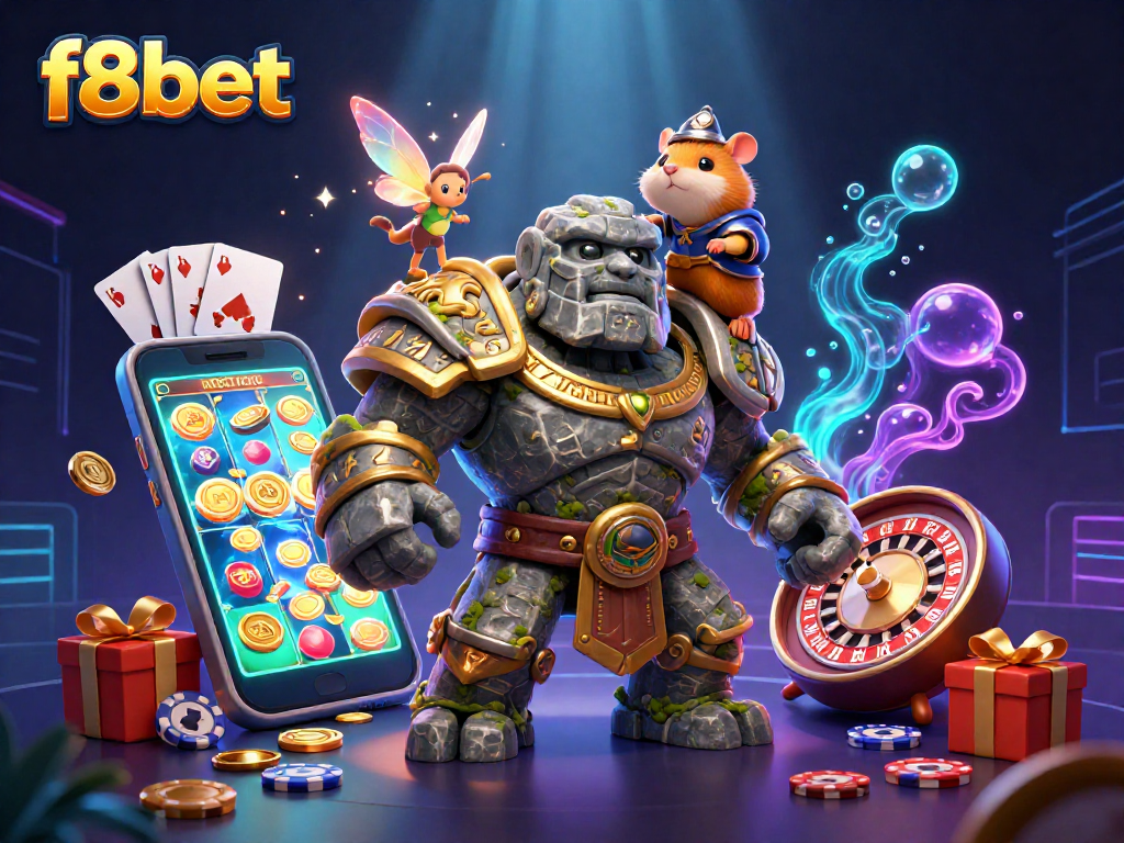 Engage in thrilling casino action with F8BET as a golem guardian brings magic to life.