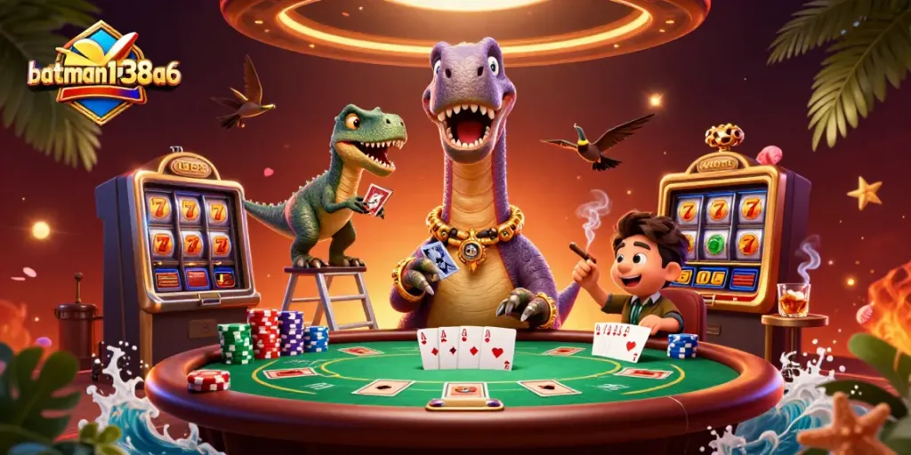 Experience thrilling gameplay with batman138a6 at an exciting casino showdown featuring unique characters.