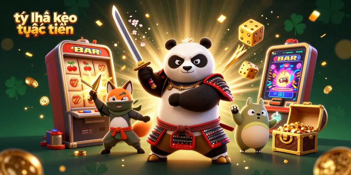 Experience tỷ lệ kèo trực tuyến with a vibrant scene of samurai panda and ninja fox amid casino riches.