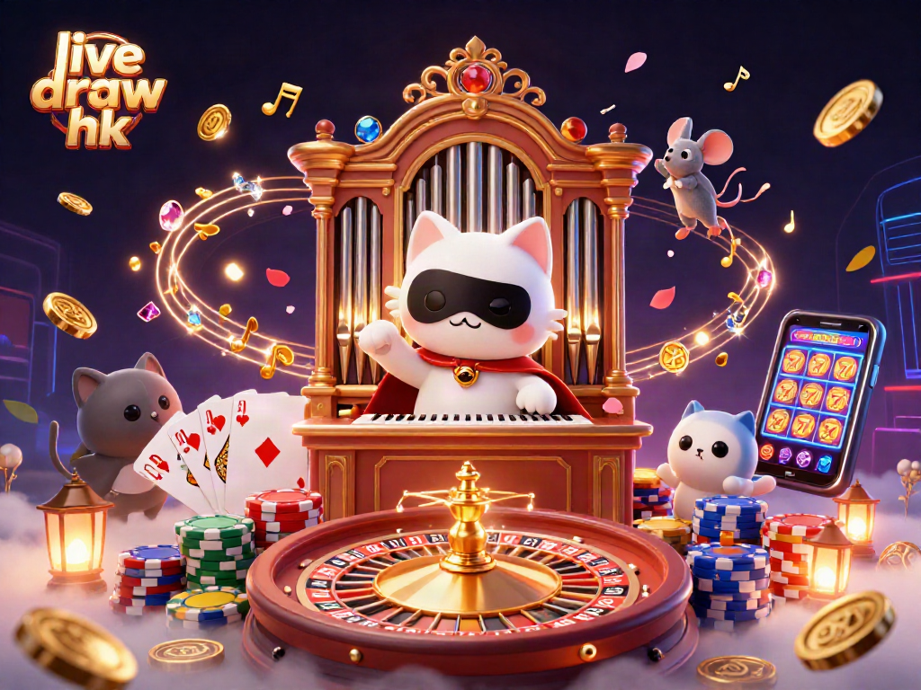 Engage in the thrilling live draw hk experience with vibrant casino elements and enchanting characters.