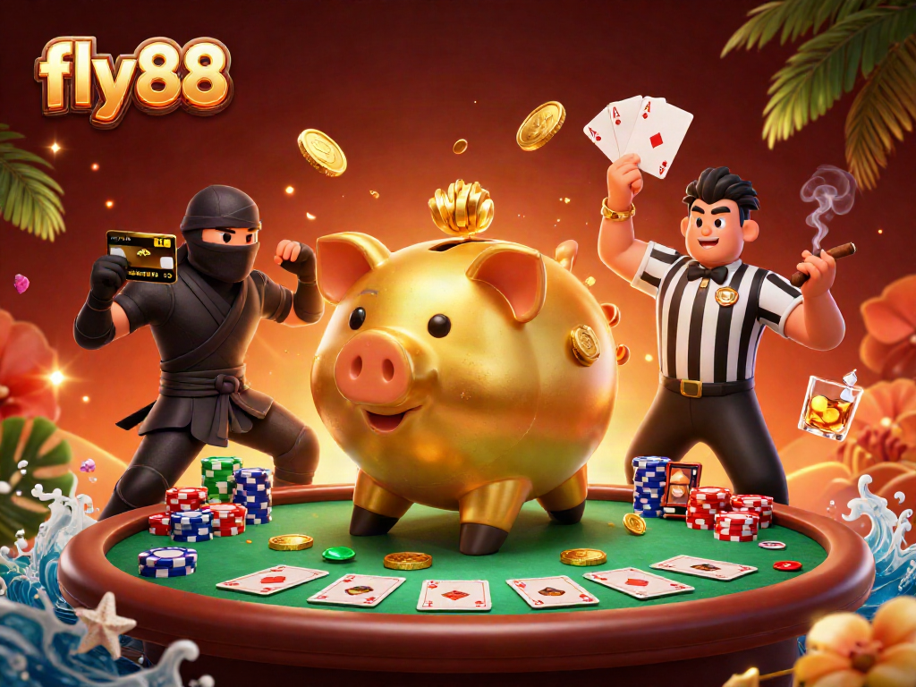 Experience thrilling gameplay with fly88, showcasing a dynamic scene of casino excitement and action.