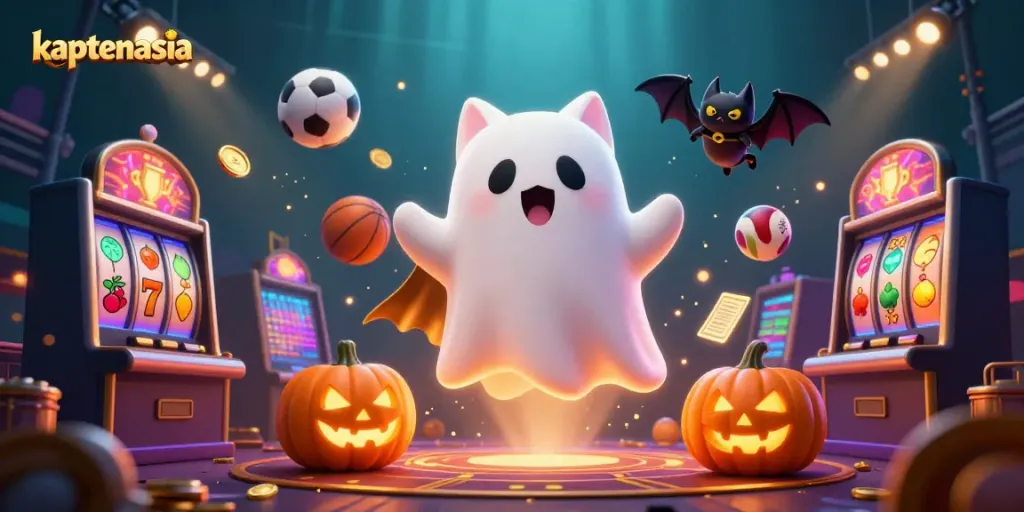 Kaptenasia menghadirkan pengalaman bermain dengan kucing hantu dan elemen kasino menjadi satu.
