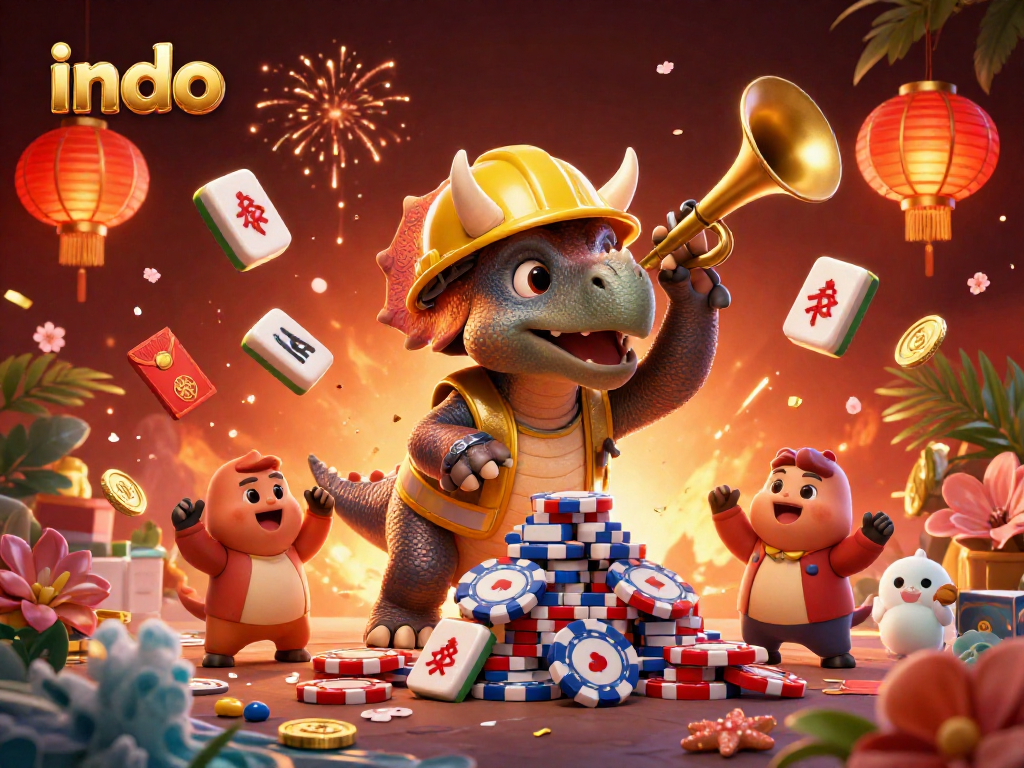 indo players celebrate wins in a dynamic casino scene showcasing vibrant gaming elements