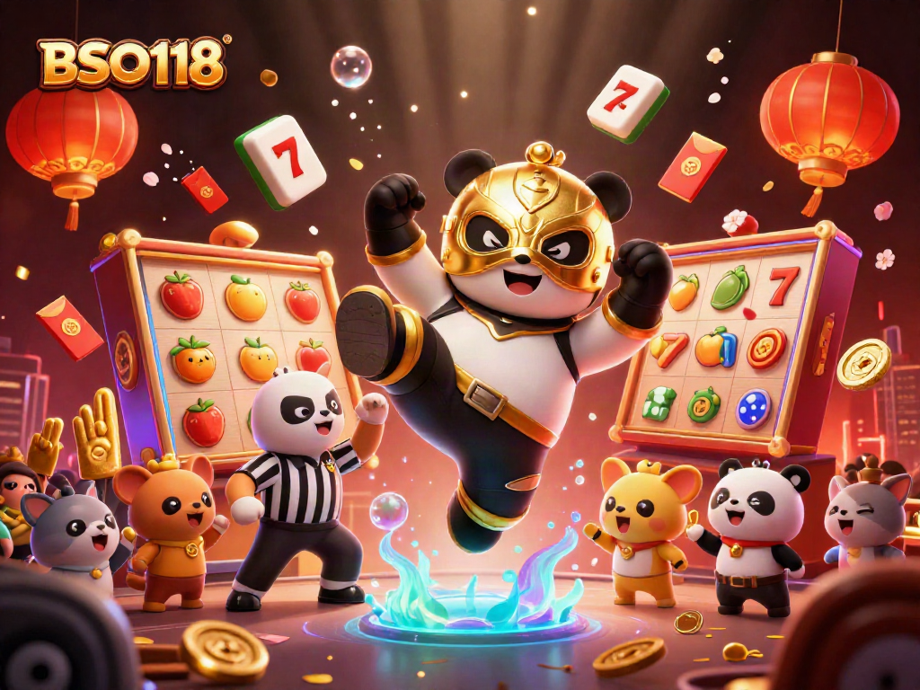 Engage with thrilling wins at BSO118 featuring dynamic wrestling panda antics and slot excitement
