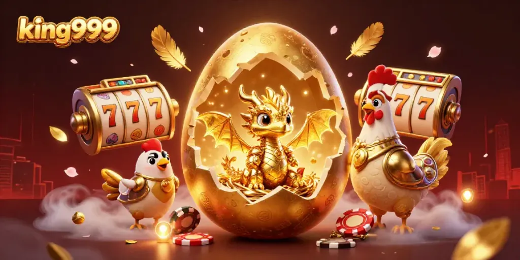 Menangkan permainan dengan king999 dan lihat si naga emas muncul dari telur di dunia kasino yang menakjubkan.