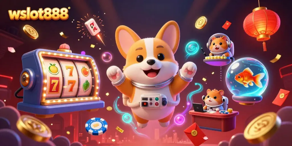 Wslot888, jackpot slot bergaya 3D dengan karakter luar angkasa dan efek menarik