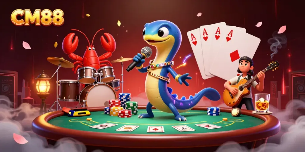 Experience the vibrant energy of CM88's underwater casino with lively characters performing a dynamic DJ show.