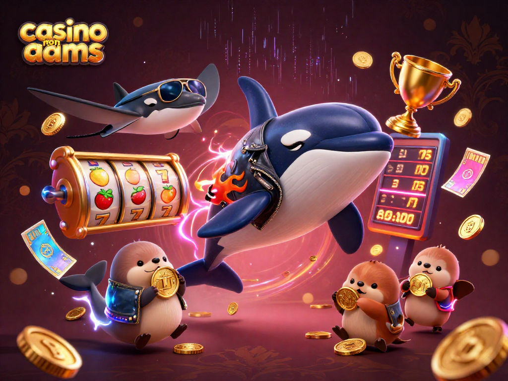 Gioca con casino non AAMS mentre la balena orca salta e le otarie nuotano con monete d'oro.