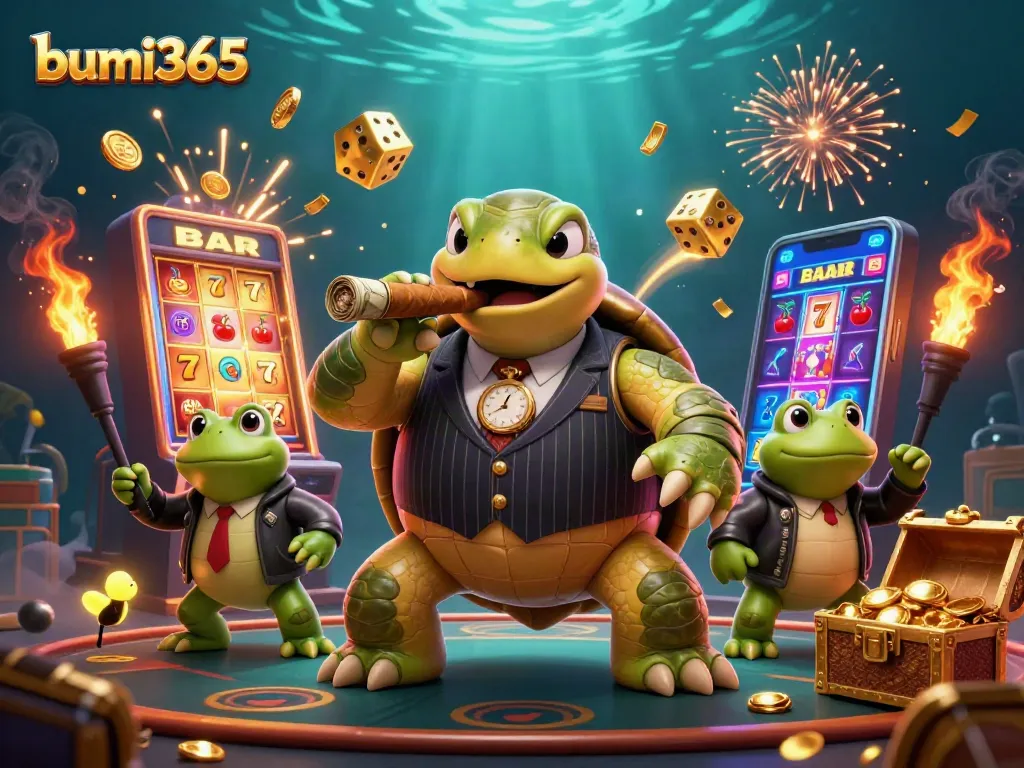 Memainkan permainan slot epik di bumi365 dengan jackpot melimpah dan karakter lucu.