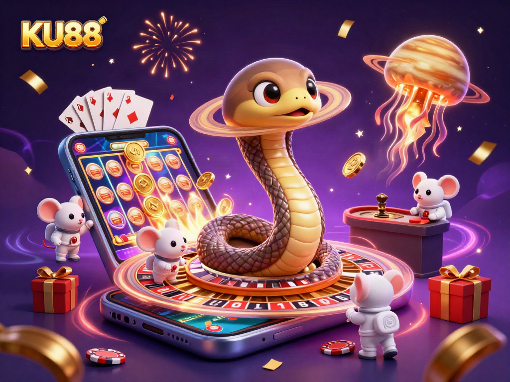 Engage in thrilling gameplay with KU88 as astronauts bet on the cosmic roulette wheel.