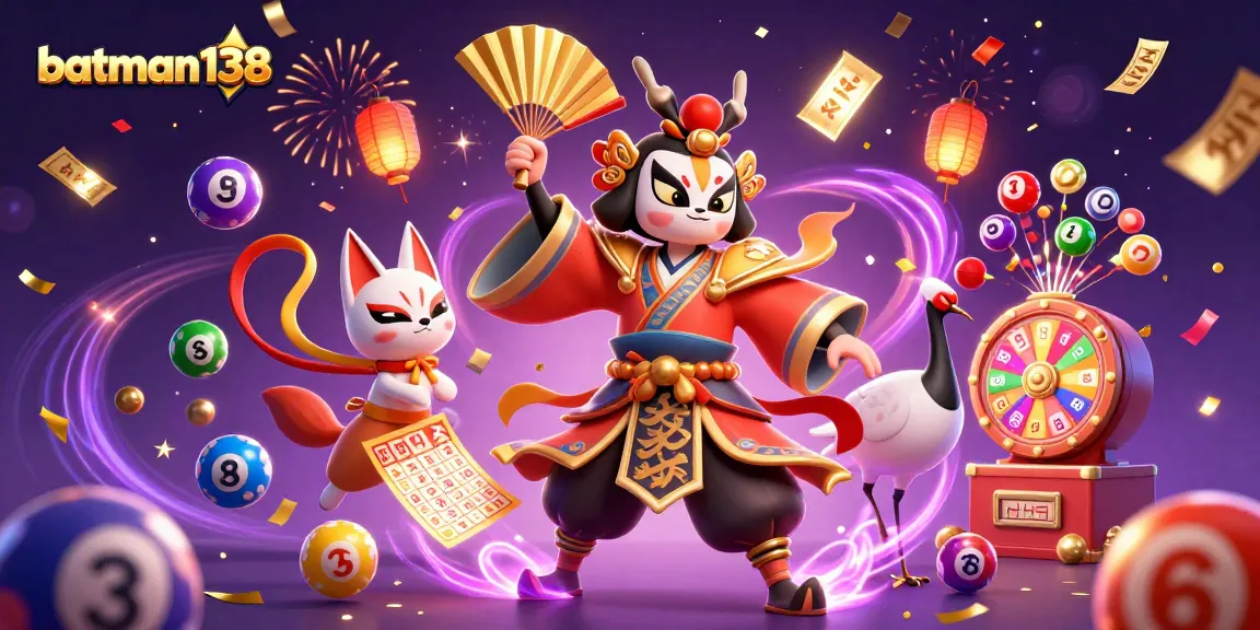 Engage in thrilling gameplay with batman138's energetic lottery-themed 3D casino illustration filled with vibrant elements.