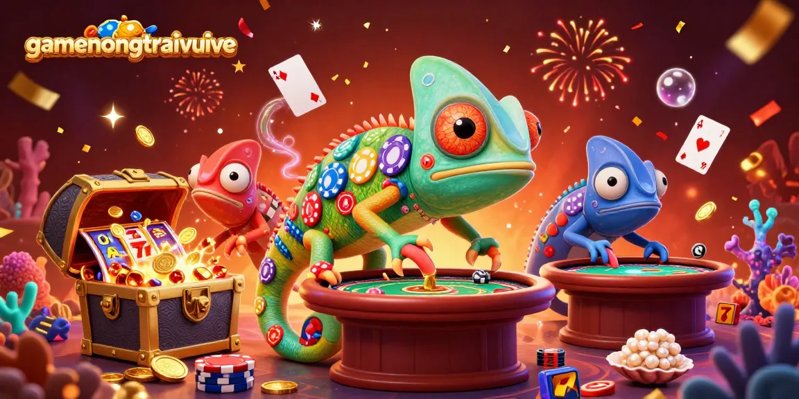 Experience the excitement at gamenongtraivuive with our vibrant casino illustration, showcasing rich gaming elements.
