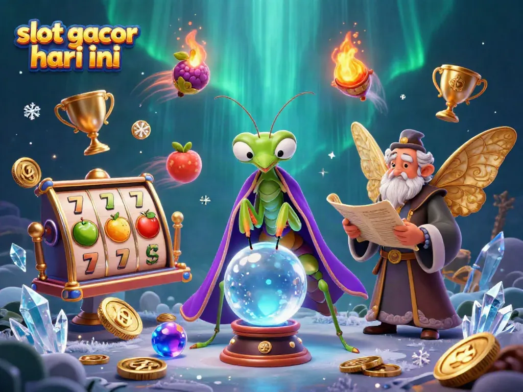 Gambar slot gacor hari ini memperlihatkan karakter mistis dalam suasana kasino.