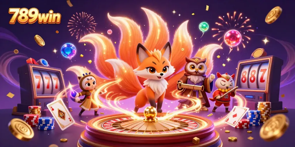 Engaging gameplay with 789win: vibrant characters and casino elements create an exciting atmosphere.