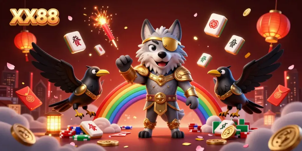 Experience thrilling gameplay at XX88 featuring a Norse-inspired casino adventure with vibrant elements and characters.