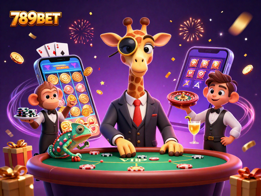 Experience luxury gaming at 789BET with vibrant characters and exciting casino elements.