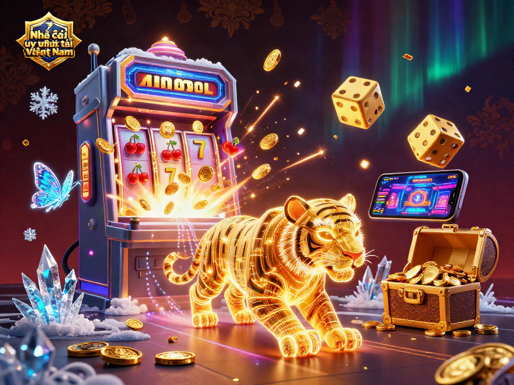 Engage with Nhà cái uy tín tại Việt Nam through this thrilling digitally illustrated casino scene.