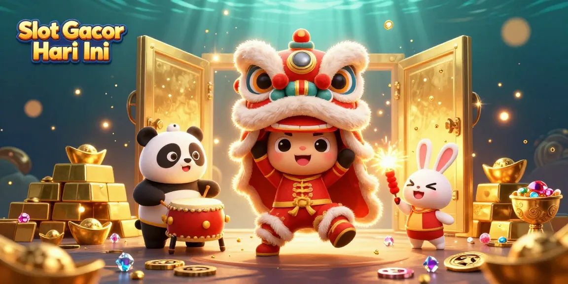 Experience the thrill of Slot Gacor Hari Ini with golden treasures and vibrant casino characters. Celebrate wins!