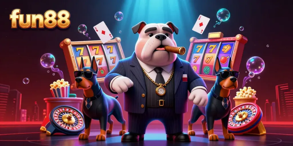 Engage with fun88's thrilling casino experience featuring dynamic characters and vibrant game elements.