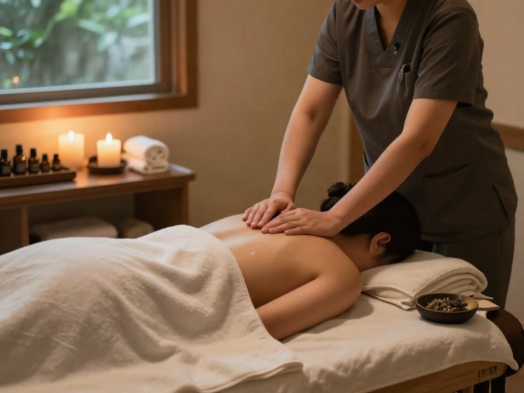 Experience tranquility with 서울출장마사지 in a serene spa environment, featuring essential oils and calming ambiance.