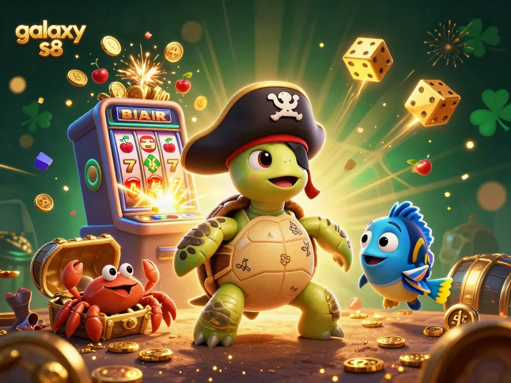 Engage with the thrilling galaxy s8 casino experience featuring cartoon characters amidst vibrant slot machine action.