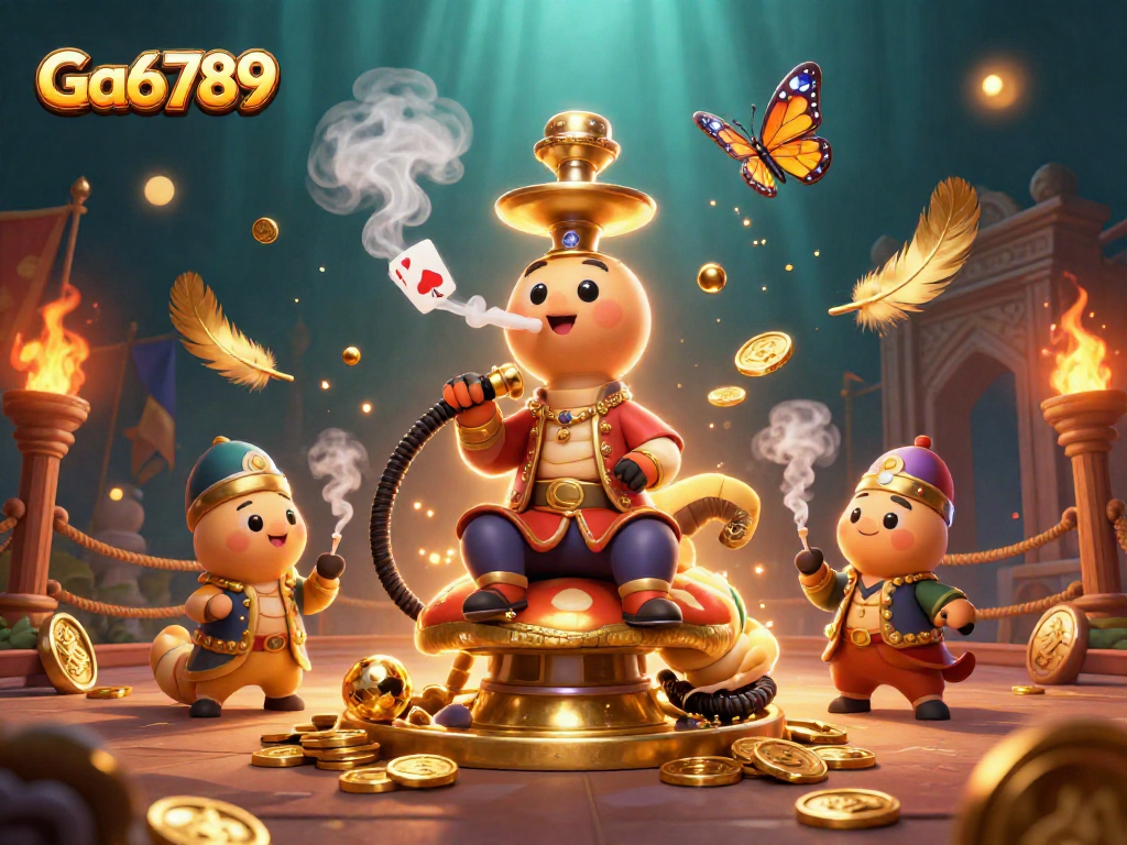 Engage in thrilling gameplay with Ga6789’s vibrant casino scene featuring unique characters and elements.