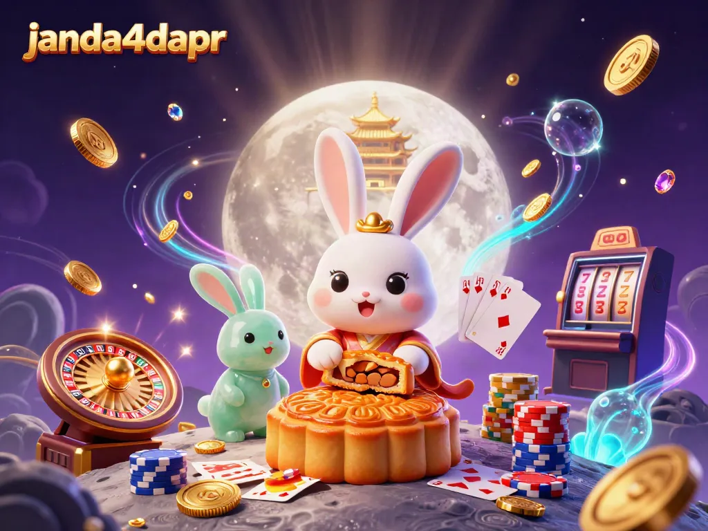 Menangkan permainan slot di janda4dapr dengan ilustrasi kartun imut dan elemen kasino.