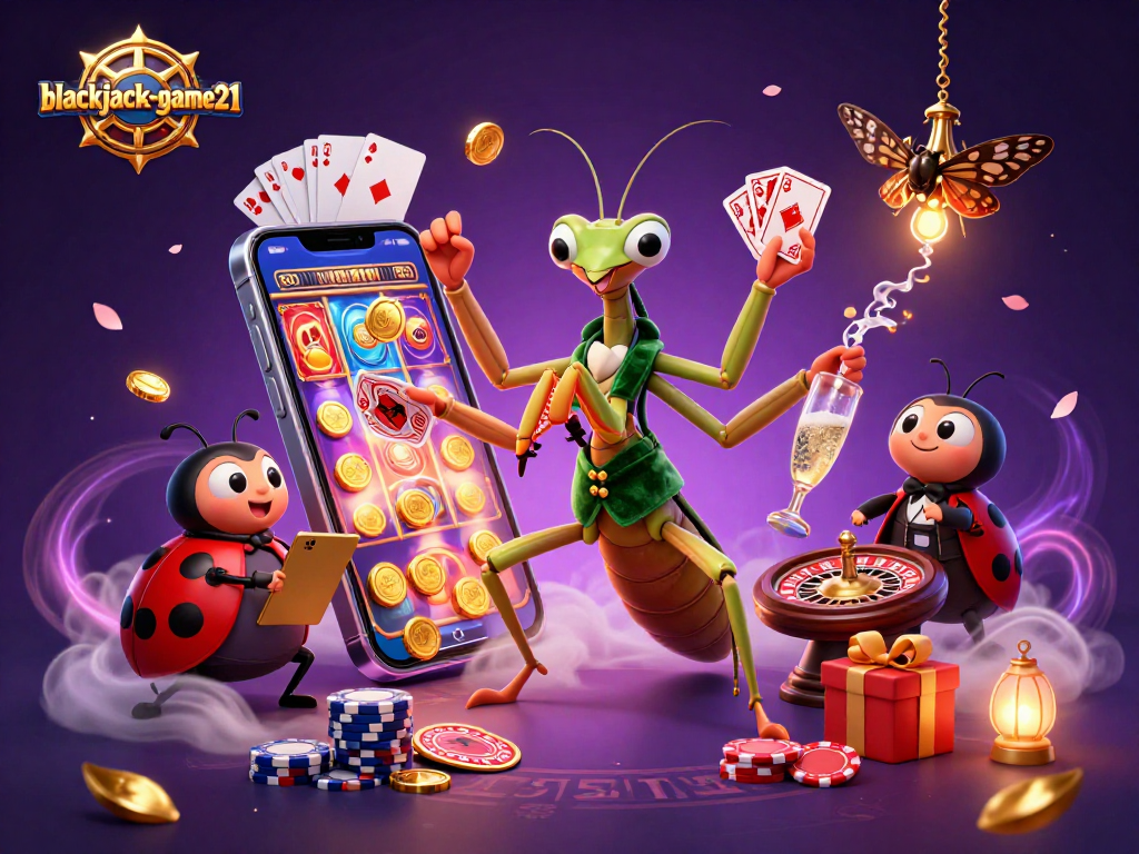 Experience the thrill with blackjack-game21 as the card sharp and pit boss engage in a vibrant casino scene.