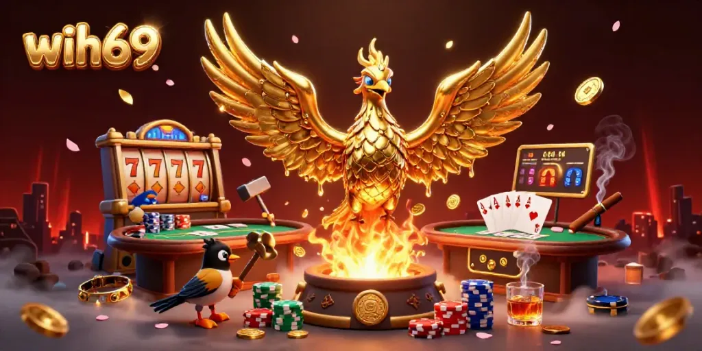 Wih69 menghadirkan pengalaman bermain slot dengan phoenix emas yang megah, simbol keberuntungan, dan taruhan yang berwarna-warni.
