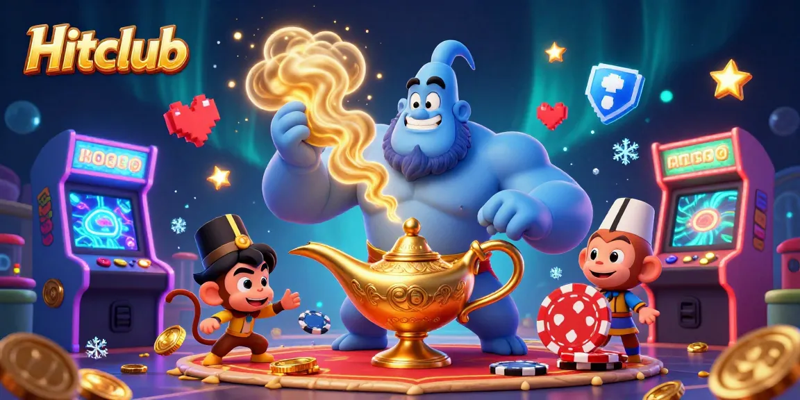 Experience the excitement at Hitclub with a vibrant depiction of a magical gambling scene.